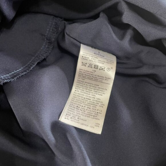 Banana Republic Textured Fit & Flare Dress - Size 0 - EUC - Full Skirt Mesh Navy - Picture 7 of 7